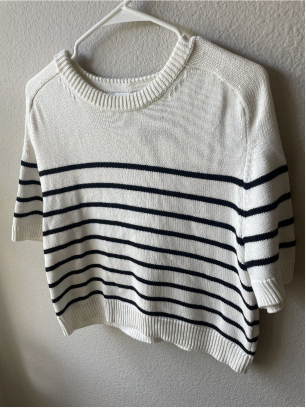 Abercrombie and Fitch Short Sleeve Stripped Clean Preppy Casual Sweater Tee